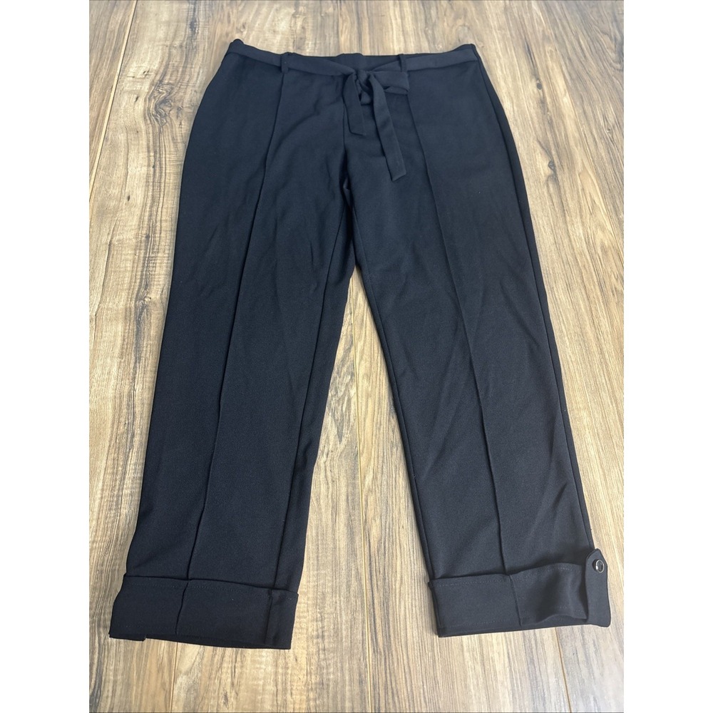 New York Clothing‎ Company Womens Size 14 Dress Pants Black Straight Fit